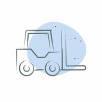 Icon Forklift. related to Transport symbol. Color Spot Style. design editable vector