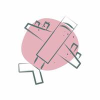 Icon Air Craft. related to Transport symbol. Color Spot Style. design editable vector