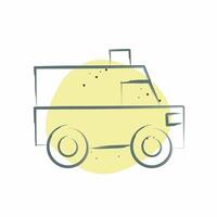 Icon Ambulance. related to Transport symbol. Color Spot Style. design editable vector