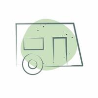 Icon Caravanning. related to Transport symbol. Color Spot Style. design editable vector