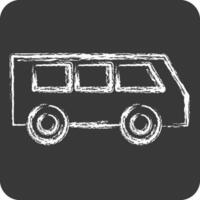 Icon Mini Bus. related to Transport symbol. chalk Style. design editable vector