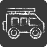 Icon Suv. related to Transport symbol. chalk Style. design editable vector