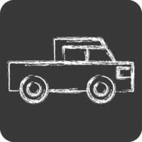 Icon Flatted Lorry. related to Transport symbol. chalk Style. design editable vector