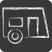Icon Caravanning. related to Transport symbol. chalk Style. design editable vector