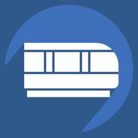 Icon Train. related to Transport symbol. long shadow style. design editable vector