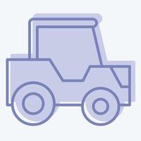 Icon Tractor. related to Transport symbol. two tone style. design editable vector