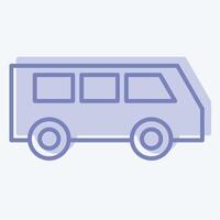Icon Mini Bus. related to Transport symbol. two tone style. design editable vector