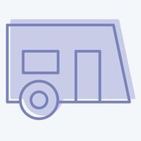 Icon Caravanning. related to Transport symbol. two tone style. design editable vector