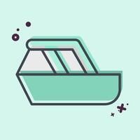 Icon Yacht. related to Transport symbol. MBE style. design editable vector
