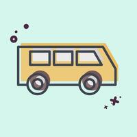 Icon Mini Bus. related to Transport symbol. MBE style. design editable vector