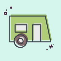 Icon Caravanning. related to Transport symbol. MBE style. design editable vector
