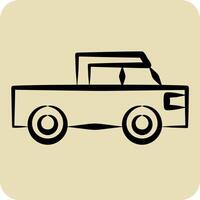 Icon Flatted Lorry. related to Transport symbol. hand drawn style. design editable vector