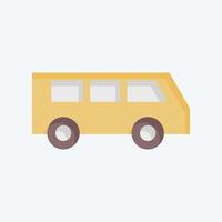 Icon Mini Bus. related to Transport symbol. flat style. design editable vector