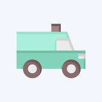 Icon Ambulance. related to Transport symbol. flat style. design editable vector