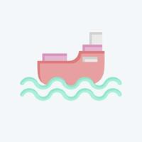 Icon Ship. related to Transport symbol. flat style. design editable vector