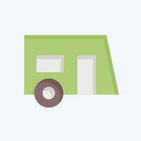 Icon Caravanning. related to Transport symbol. flat style. design editable vector