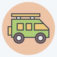Icon Suv. related to Transport symbol. color mate style. design editable vector