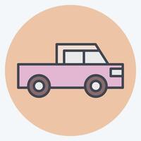 Icon Flatted Lorry. related to Transport symbol. color mate style. design editable vector