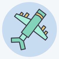 Icon Air Craft. related to Transport symbol. color mate style. design editable vector