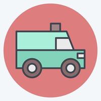 Icon Ambulance. related to Transport symbol. color mate style. design editable vector