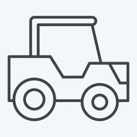 Icon Tractor. related to Transport symbol. line style. design editable vector