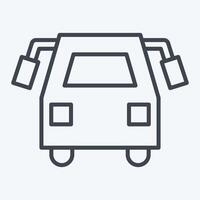 Icon School Bus. related to Transport symbol. line style. design editable vector