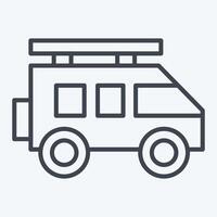 Icon Suv. related to Transport symbol. line style. design editable vector