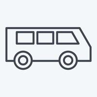 Icon Mini Bus. related to Transport symbol. line style. design editable vector