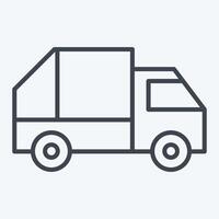 Icon Garbage Truck. related to Transport symbol. line style. design editable vector