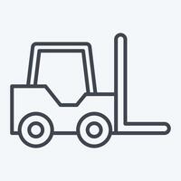 Icon Forklift. related to Transport symbol. line style. design editable vector