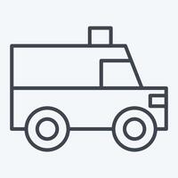 Icon Ambulance. related to Transport symbol. line style. design editable vector