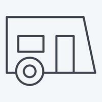 Icon Caravanning. related to Transport symbol. line style. design editable vector