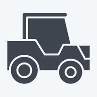 Icon Tractor. related to Transport symbol. glyph style. design editable vector