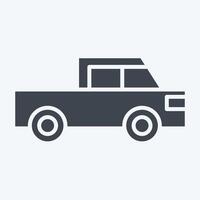 Icon Flatted Lorry. related to Transport symbol. glyph style. design editable vector