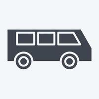 Icon Mini Bus. related to Transport symbol. glyph style. design editable vector