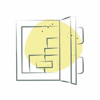 Icon Door Sensor. related to Home Security symbol. Color Spot Style vector