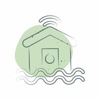 Icon Flood Sensor. related to Home Security symbol. Color Spot Style vector