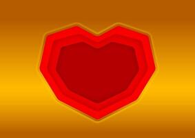 heart shape red on copper background, red frame shaped heart on copper texture for greeting card paper, luxury heart shape red color for decoration valentine graphic icon, cute heart shape symbol vector