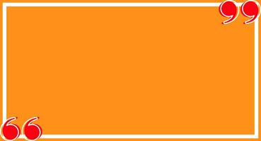 banner frame orange with red quotation symbol, quote box frame simple and cute, quote boxes for template design text info, speech bubble square frame and bracket red for copy space, commas frame vector