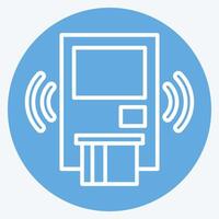 Icon Wireless Security System. related to Home Security symbol. blue eyes style vector