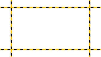 caution tape line, tape yellow black stripe pattern on white for background, warning space with ribbon tape sign for comfort safety zone, safety banner for copy space, ribbon yellow black stripe vector