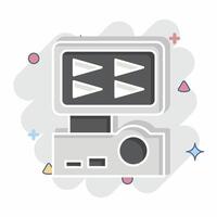 Icon Digital Recorder. related to Home Security symbol. comic style vector
