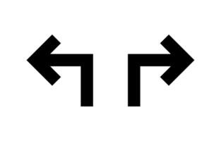 arrow pointing up left and right, download button isolated on white, simple arrow for icon flat line, black arrow up direction, arrow sign of next or download upload concept vector