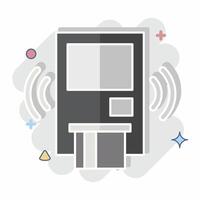 Icon Wireless Security System. related to Home Security symbol. comic style vector
