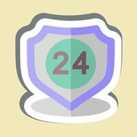 Sticker 24 Hour Security. related to Home Security symbol vector