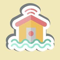 Sticker Flood Sensor. related to Home Security symbol vector