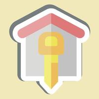 Sticker Front Door Security. related to Home Security symbol vector