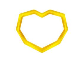 heart shape golden frame isolated on white for copy space, luxury gold frame with shaped heart, cute border frame hearts shape gold for valentines graphic card, heart shape golden texture for greeting vector