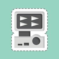 Sticker line cut Digital Recorder. related to Home Security symbol vector