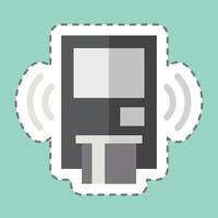 Sticker line cut Wireless Security System. related to Home Security symbol vector